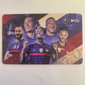 VERY RARE GIF CARD FROM THE FOOTBALL FRENCH FEDERATION FFF. MINT!!!